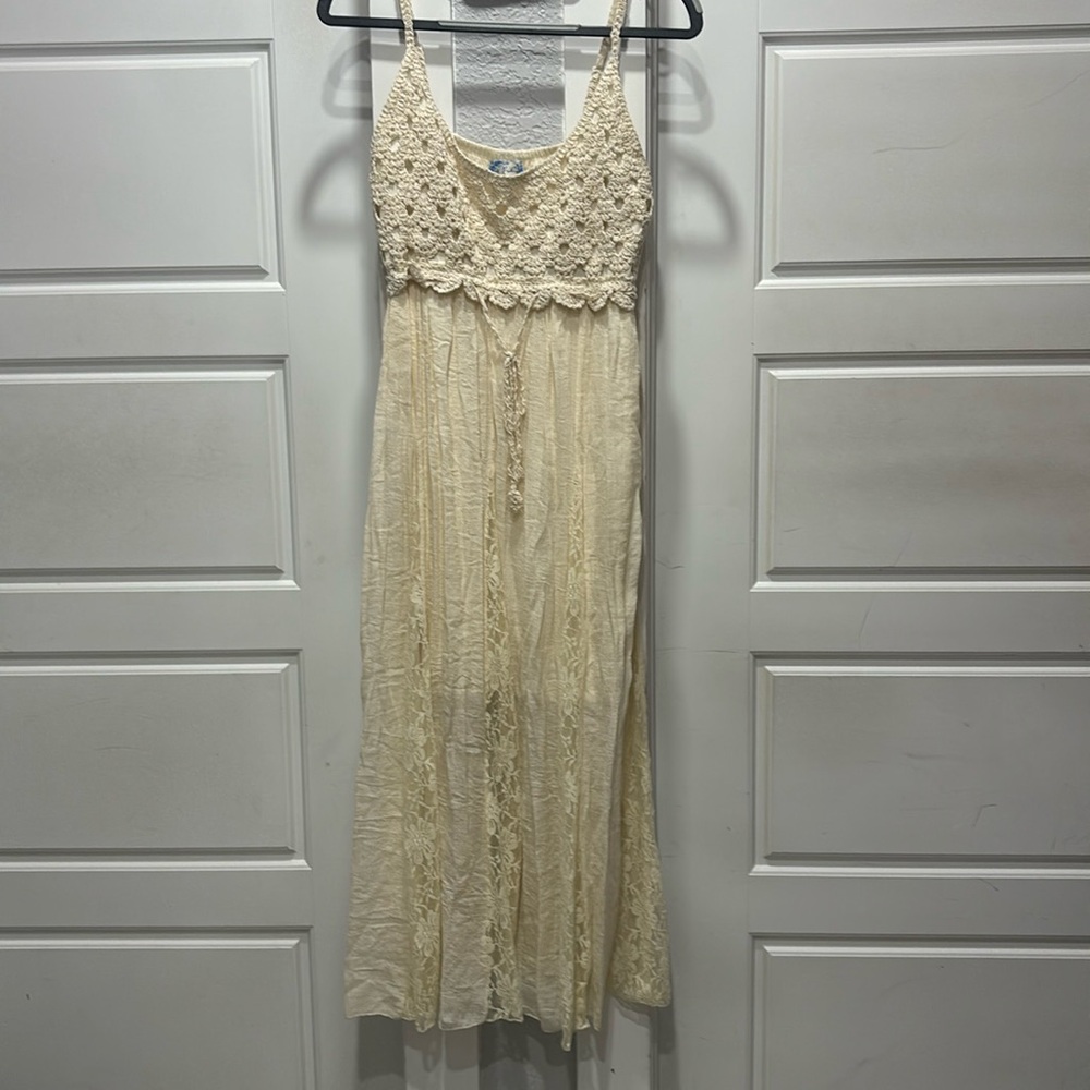 Beige beach sun dress